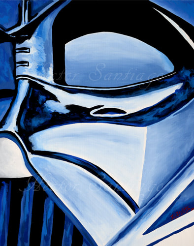 Hector Santiago Art - Darth Vader Art - Acrylics on Canvas